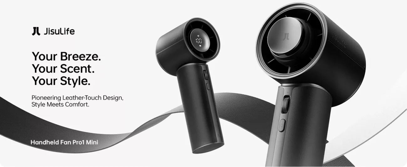 JISULIFE Handheld Fan Pro1 Mini Elite PU Leather Edition