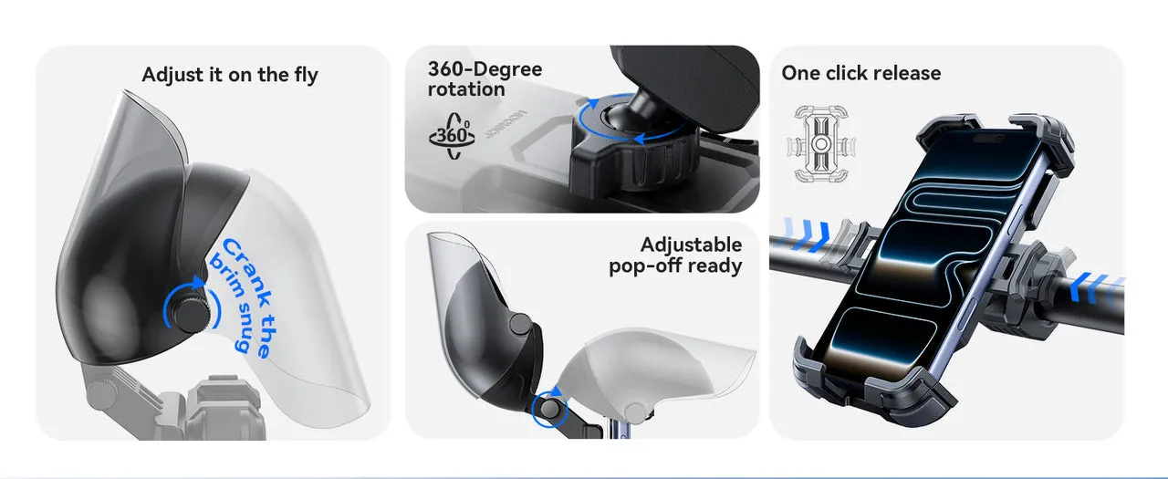 JOYROOM JR-ZS526 Sunshade Motorcycle Phone Mount