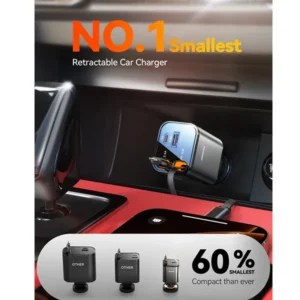 Joyroom JR-CCL05 65W 4-in-1 Retractable Cable Car Charger