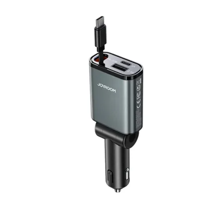 Joyroom JR-CCL07 60W 3-in-1 Retractable Cable Car Charger