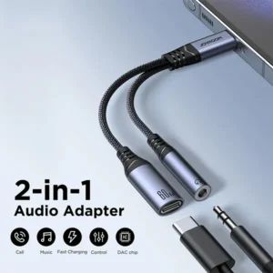 Joyroom SY-C02 2-in-1 Audio Adapter Type-C to 3.5mm+Type-C