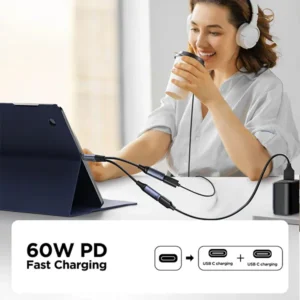 Joyroom SY-C03 2-in-1 Audio Adapter (Type-C to Dual Type-C)