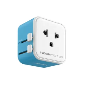MOMAX UA37 1-World Pocket Mini Ultra-Thin Universal Travel Charger Adapter