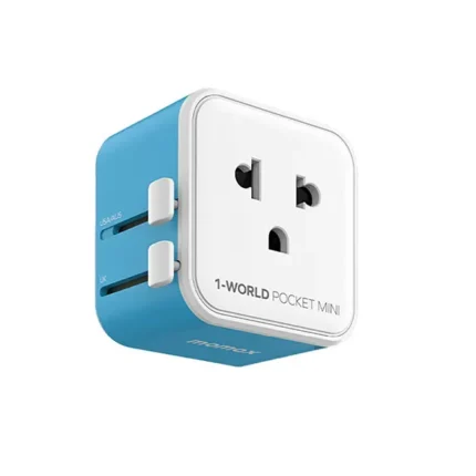 MOMAX UA37 1-World Pocket Mini Ultra-Thin Universal Travel Charger Adapter