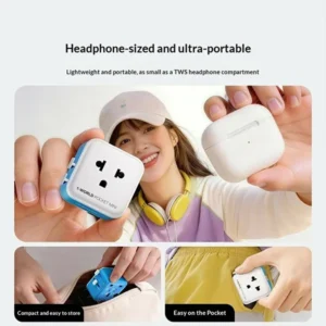 MOMAX UA37 1-World Pocket Mini Ultra-Thin Universal Travel Charger Adapter