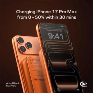Momax 1-Power Q.Pass² 10000mAh Qi2 25W Magnetic Wireless Battery Pack - Image 4