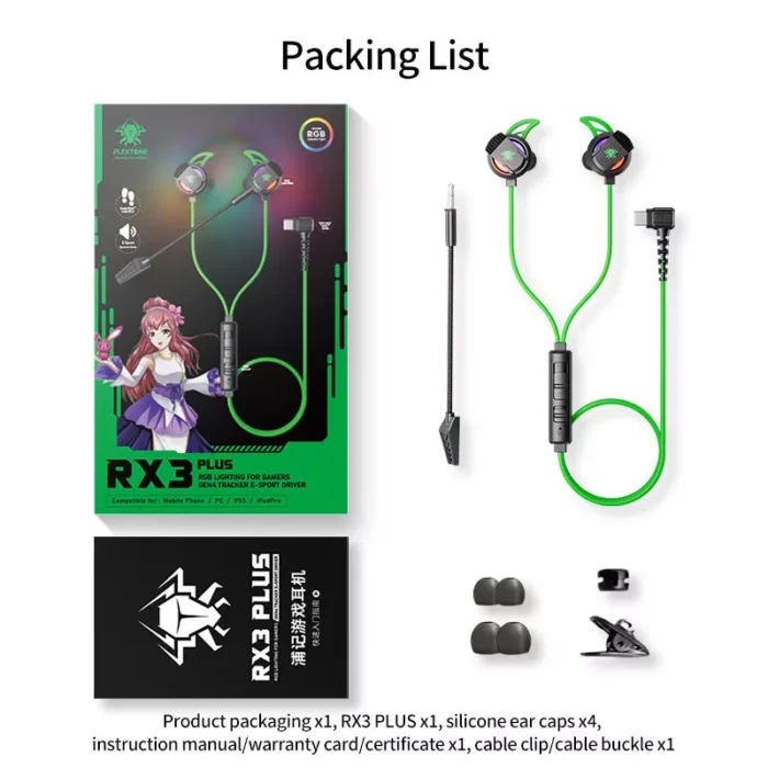 Plextone RX3 PLUS Type-C Wired Gaming Earphone - Image 6