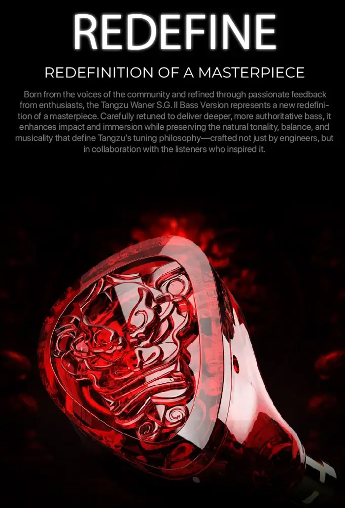 TANGZU WANER SG 2 Red Lion Bass Edition 10mm PET Single Dynamic IEM