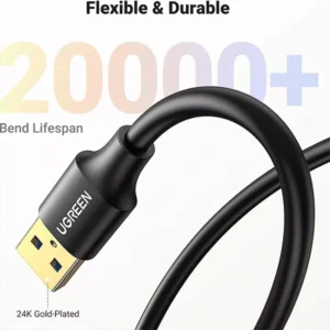 UGREEN US129 USB 3.0 Extension Male Cable (30127) - Image 3