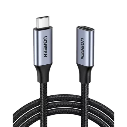 UGREEN US372 USB-C Male to USB-C Female Gen2 Alu Case Braided Extension Cable 1M