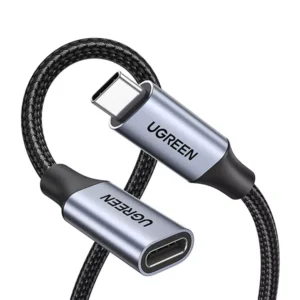 UGREEN US372 USB-C Male to USB-C Female Gen2 Alu Case Braided Extension Cable 1M
