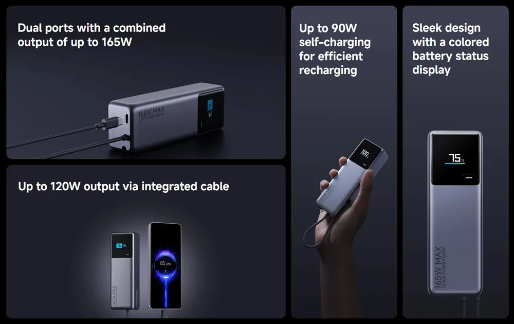 Xiaomi 165W Power Bank 10000mAh (Integrated Cable)