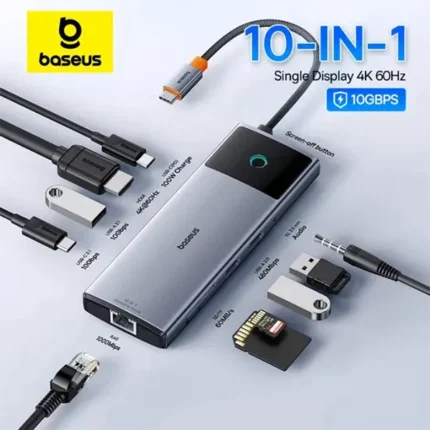 Baseus Metal Gleam Series II 10-in-1 USB Hub 4K 60Hz PD 100W