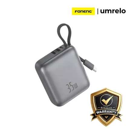 Foneng PX137 10000mAh 35W Power Bank With Built-in Type-C Cable
