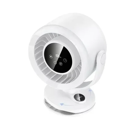 HOCO HX608 3‑in‑1 Automatic Rotating Clip Fan Table Wall Mount 3600mAh Battery