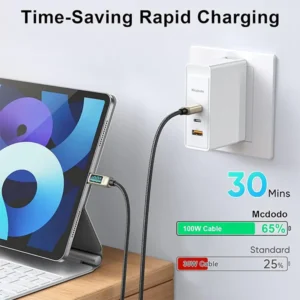 Mcdodo CA-1100 100W Type-C To Type-C Digital Display Fast Charging Cable