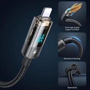 Mcdodo CA-3600 36W Digital Auto Power Off Type-C to lightning Transparent Data Cable