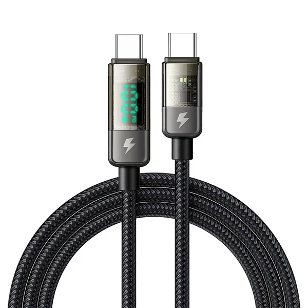 Mcdodo-CA-3610-100W-Digital-Auto-Power-Off-Type-C-to-Type-C-Transparent-Data-Cable-1 Mcdodo CA-3610 100W Digital Auto Power Off Type-C to Type-C Transparent Data Cable