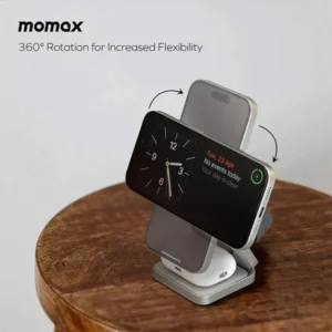 Momax Q2.Mag 3-in-1 Foldable Qi2 15W Magnetic Wireless Charging Stand - Image 6