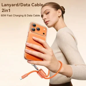 USAMS SJ784 U97 60W Type-C to Type-C Lanyard Fast Charging Data Cable