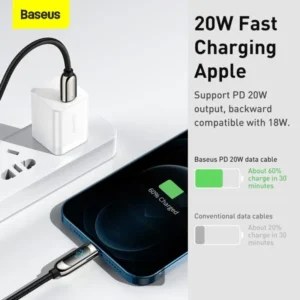 Baseus PD 20W USB-C to Lightning Cable with LED Display