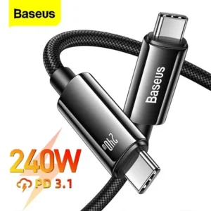 Baseus Tungsten Gold 240W Type-C to Type-C Fast Charging Data Cable