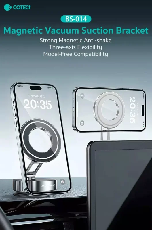 COTECI BS-014 Magnetic Vacuum Suction Car Phone Mount Holder
