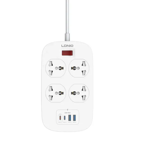 LDNIO-SC4407C-Universal-Outlet-45W-USB-Power-Strip-1 LDNIO SC4407C Universal Outlet 45W USB Power Strip