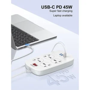 LDNIO SC4407C Universal Outlet 45W USB Power Strip