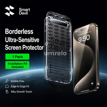 SmartDevil Clear Dust-Free Screen Protector for iPhone 17 Pro and iPhone 17 Pro Max with Easy Installation Tool