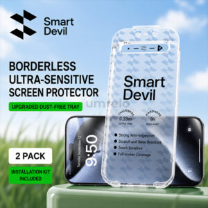 SmartDevil Clear Dust-Free Screen Protector for iPhone 17 Pro and iPhone 17 Pro Max with Easy Installation Tool