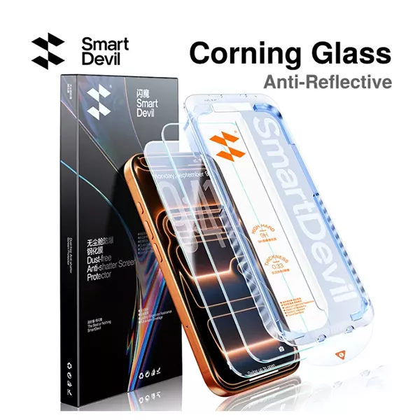 SmartDevil iPhone 17 Pro Max Corning Anti-Reflective Tempered Glass Screen Protector (9) SmartDevil iPhone 17 Pro Max Corning Anti-Reflective Tempered Glass Screen Protector