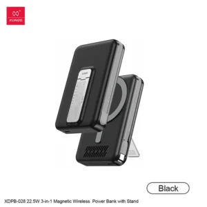 XUNDD XDPB-028 22.5W 3-in-1 10000mAh Magnetic Wireless Power Bank with Stand