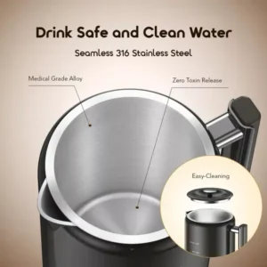 Oraimo FastBrew Fast Smart 1.7L 316 Stainless Steel Electric Kettle - Image 3