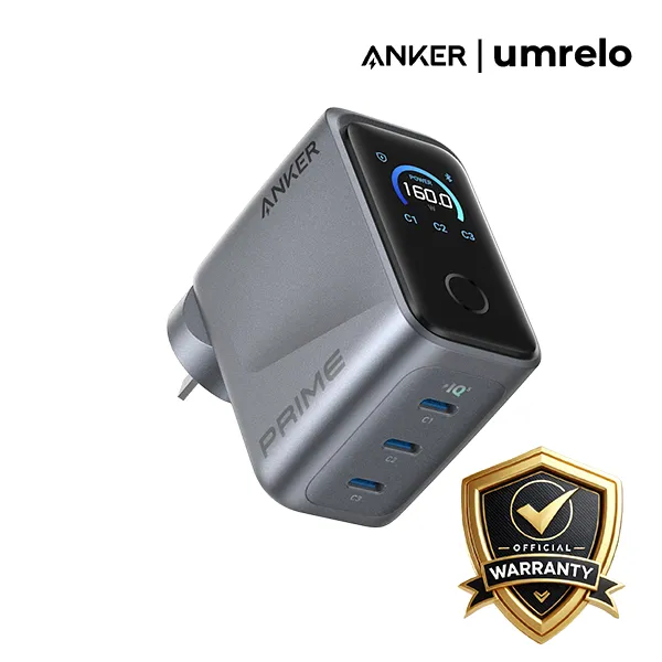 Anker Prime Charger (160W, 3 Ports, Smart Display) - Global Version Anker Prime Charger (160W, 3 Ports, Smart Display) - Global Version