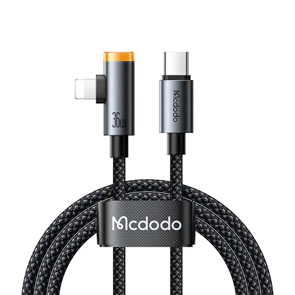 Mcdodo CA-5860 36W USB-C to Lightning Right-Angle Cable with Smart Auto Power Off (1) Mcdodo CA-5860 36W USB-C to Lightning Right-Angle Cable