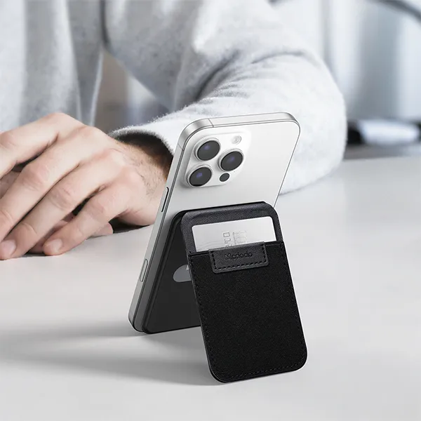 Mcdodo WH-2050 Napa 2-in-1 Magnetic Card Holder with Adjustable Phone Stand (4) Mcdodo WH-2050 Napa 2-in-1 Magnetic Card Holder with Adjustable Phone Stand