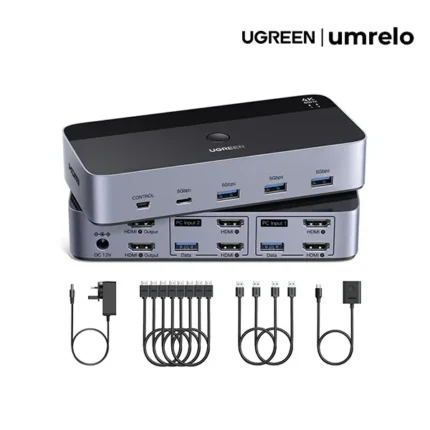 UGREEN AK500 2 In 2 Out HDMI Dual Monitor KVM Switch